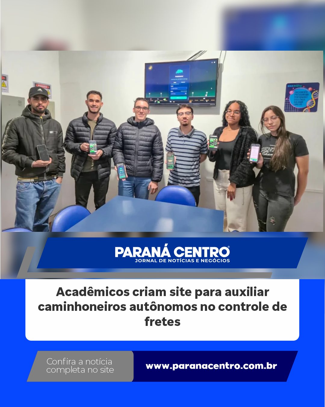 Acadêmicos criam site para controle de fretes
